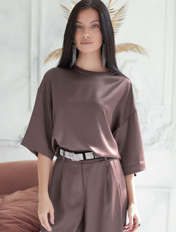 D29.279 Блузка женская кофейный