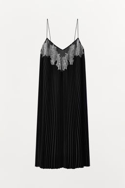 PLEATED DRESS WITH EMBROIDERY AND LACE - Zara фото 7