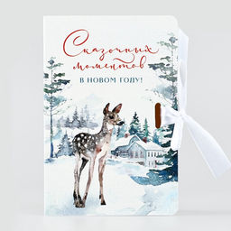 Цена за 2 шт. Складная новогодняя коробка-книга «Сказочных моментов», 12×8×4.5 см