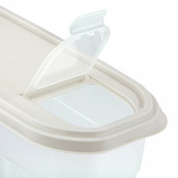 Bergen Банка для сыпучих продуктов пластмассовая 4л, 24,5х10,5х26см, пепельный жемчуг (Россия) - Домашняя мода фото 3