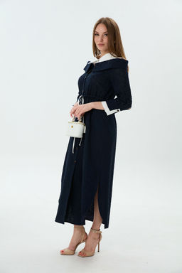 Платье NIKVA 985-5 индиго  фото 6