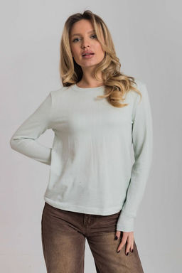 Лонгслив М325262бм белый/ментол
