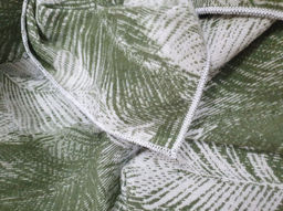 Одеяло байковое 140*205 жаккард "Перья" цв. хаки (Россия ВВТ)