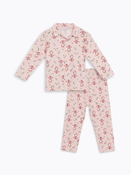 Polo Yaka K?sa Kollu K?z Bebek Pijama Tak?m