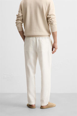 BELI LASTIKLI DOKULU PANTOLON - Zara фото 3