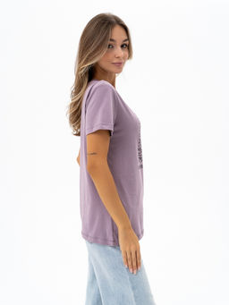 Футболка хлопок 100%,серо-лавандовая - Binita фото 4