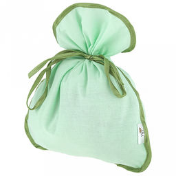 Эко-мешочек 25х30см Салатовый, на завязках, хлопок 100%, упаковка классическая ПП с подвесом 14,5х20см, Домашняя мода (Россия)  фото 2