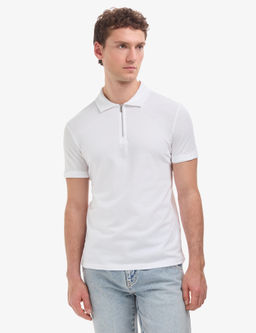 Ekru Slim Fit %100 Pamuk K_vr_lmaz Polo Yaka Basic Ti__rt