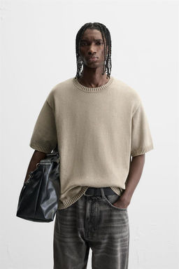 WASHED KNIT T-SHIRT - Zara фото 11
