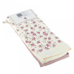 Полотенце кухонное махровое "Чаепитие" 40х60см, хлопок 100%, с петелькой, набор 2шт, цвета микс, на хангере (Китай)