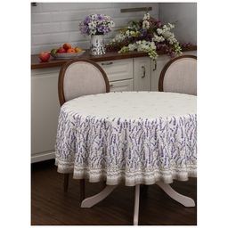 СКАТЕРТЬ КРУГЛАЯ ДУША ПРОВАНСА 190СМ ,БЕЛЫЙ, 100