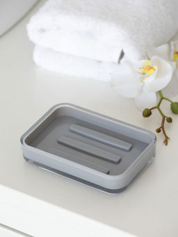 Мыльница серый пластик