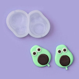 Форма для леденцов Авокадо, силикона, 2 ячейки, 7?4 см, прозрачная