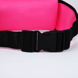 Сумка поясная для бега, на молнии, розовая