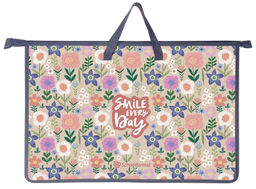 Папка для труда с ручкой А3 46х33х5 см FLOWER PRINT,Schoolformat пластик, для девочек