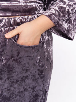 Бархатный костюм KO32511PUR64