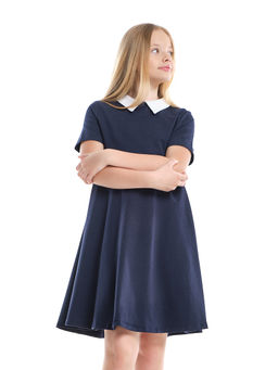 Платье для девочки в школу с воротником 22-7662 черный - Mini maxi фото 28