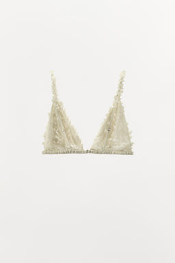 LIMITED EDITION EMBOSSED FLORAL BEADED BRA - Zara фото 4