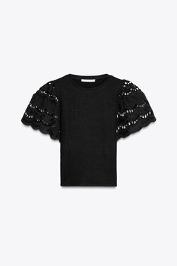TANK TOP WITH SLEEVE EMBROIDERY - Zara фото 14
