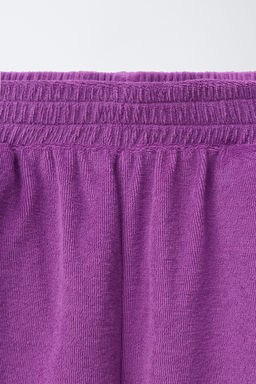 BERMUDA EFECTO TOALLA COLOR BLOCK / Morado - Zara фото 3