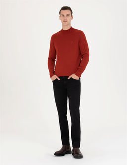 Siyah Straight Fit Jean Pantolon