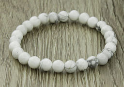 Кахолонг белый 6мм, браслет Классика длина 17см - Agat77 фото 2