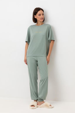 Е 20151/сухой зеленый пижама жен