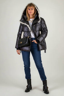 Зимняя куртка с меховой отделкой арт.2813