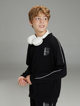 Bisiklet Yaka Erkek ?ocuk Sweatshirt