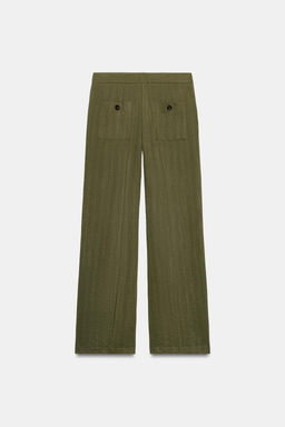 PANTAL?N RECTO NERVIO / Khaki - Zara фото 2