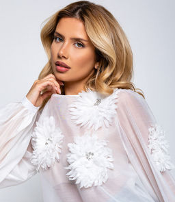 Блуза #КТ3196, белый