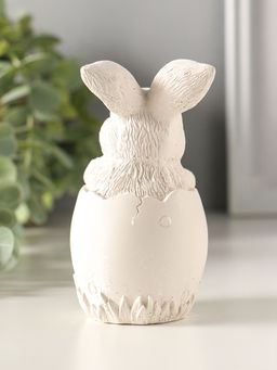 Фигурка гипс Заяц пасхальный с букетом, 11?6 см