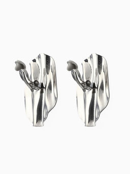 Клипсы Тренд круг, цвет серебро