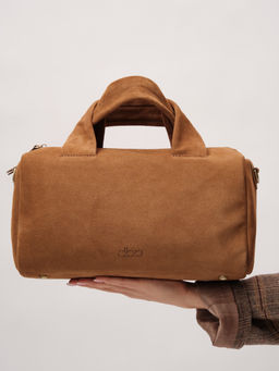 Замшевая сумка Bowling DBR 31378 светло-коричневый