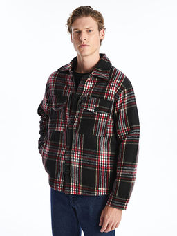 Regular Fit Uzun Kollu Ekose Erkek G?mlek Ceket