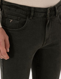 Ye_il Slim Fit Pamuk Kar___ml_ Jean Pantolon