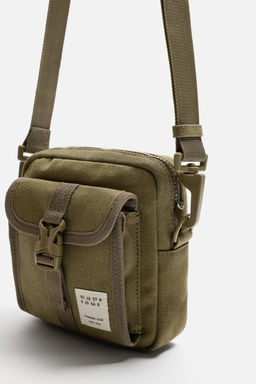 FABRIC CROSSBODY BAG WITH POCKET - Zara фото 3