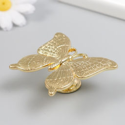 Ручка для шкатулки металл «Бабочка», золото, 5.2×6.3 см