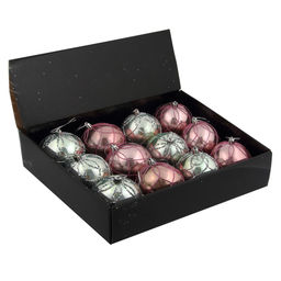 Набор из 12шт Украшение новогоднее Шар "Алмазная сетка", D 8 см, L35 W27 H9 см