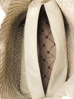 LACCOMA сумка СУ1033-винтаж бежевый эко кожа хлопок  фото 5