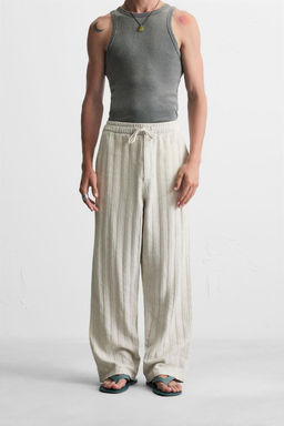 RELAXED FIT JACQUARD TROUSERS - Zara фото 12