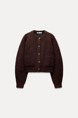 KNIT CARDIGAN WITH GOLDEN BUTTONS - Zara фото 5