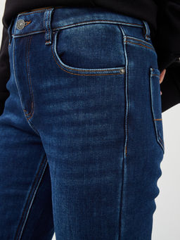 Утепленные женские джинсы широкого кроя на флисе - Mossmore фото 5