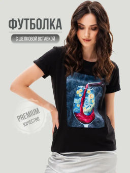 Футболка с шёлковой вставкой FSK009 - Sahar art lab фото 17