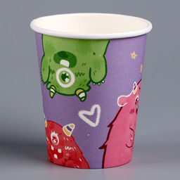 Цена за 10 шт. Стакан бумажный Монстрики, 250 мл