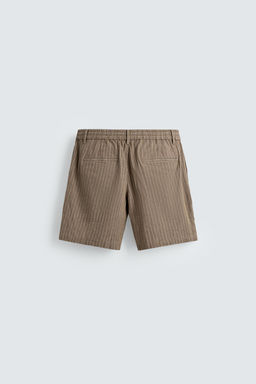 BERMUDA RELAXED FIT ALGOD?N - LINO / Marr?n / Crudo - Zara фото 7