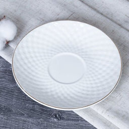 Чайный набор 12 предметов 220 мл / TC69M-12M 230 /уп 8/ Плетенка костяной фарфор, металл подст - ГалеонТрейд фото 4