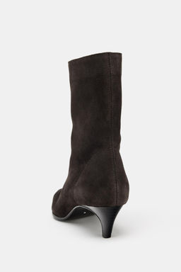 SPLIT SUEDE KITTEN HEEL ANKLE BOOTS - Zara фото 5