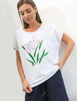 VILATTE / Футболка из премиального хлопка с эластаном