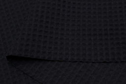 Вафельное премиум-полотно Italy цв.Черный, ш.1.5м, хлопок-100%, 250гр/м.кв - Купава фото 3